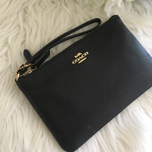 Coach Handbags - Coach Boxed Small Pebble Leather Wristlet